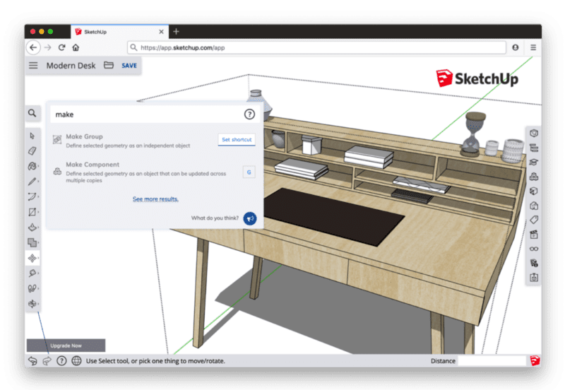 Saiba como ativar ferramentas e comandos do SketchUp com atalhos do teclado